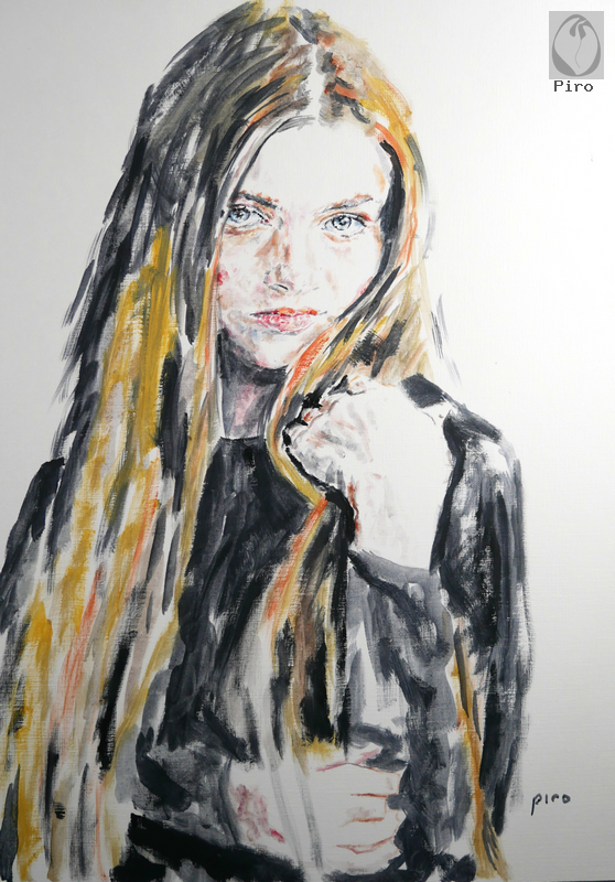 oil on paper - olio su carta di Piro